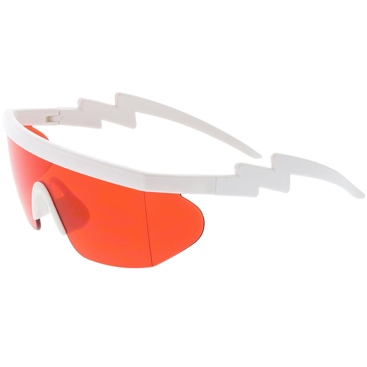 Retro Flat Top Color Tone Half Frame Goggle Shield Sunglasses C546 from zeroUV