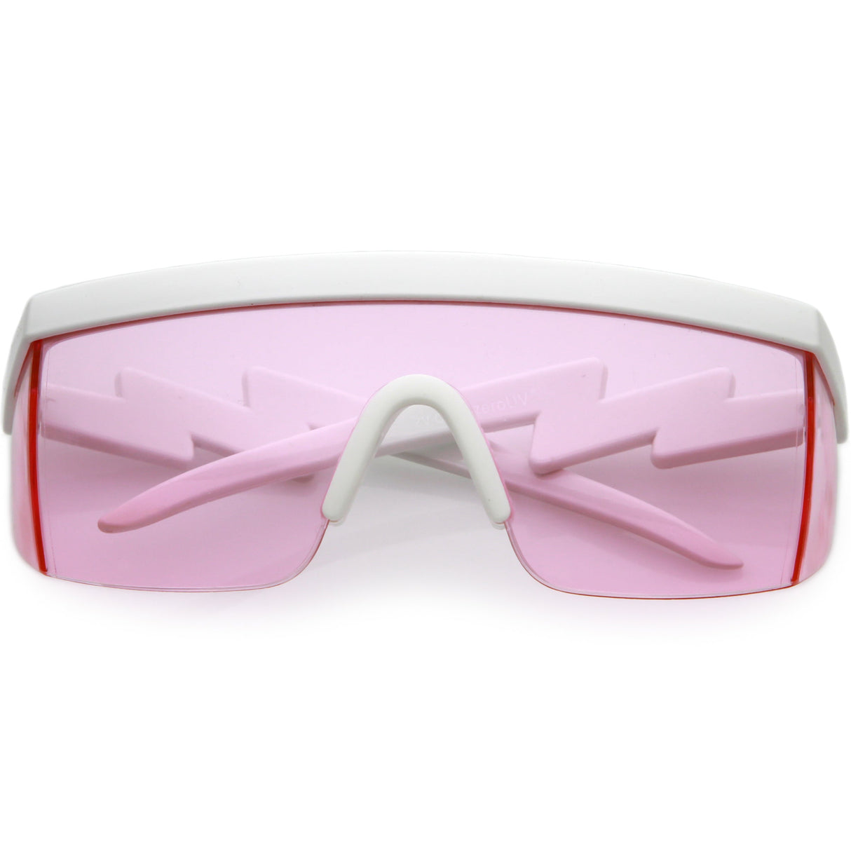 Retro Flat Top Color Tone Half Frame Goggle Shield Sunglasses C546 from zeroUV