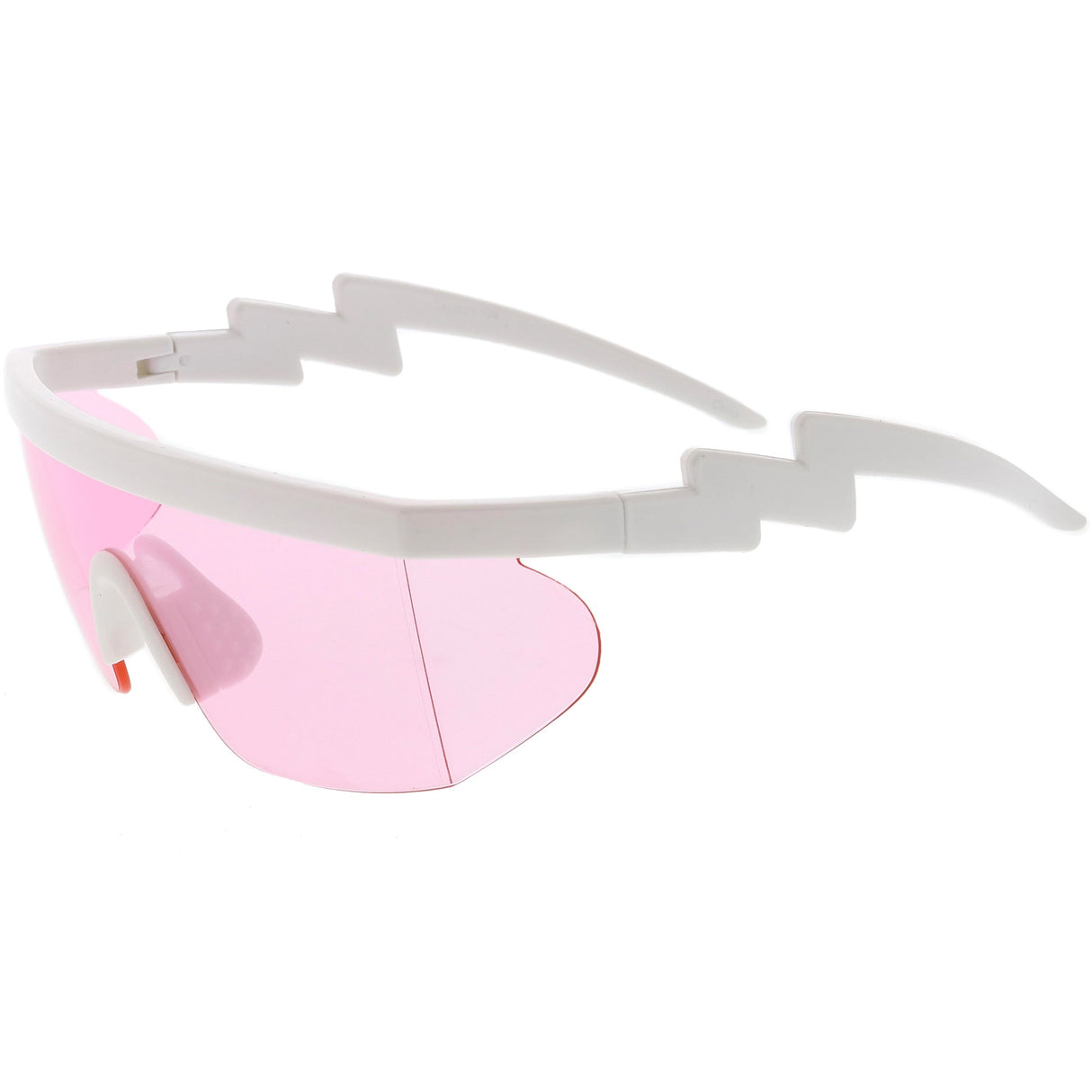 Retro Flat Top Color Tone Half Frame Goggle Shield Sunglasses C546 from zeroUV
