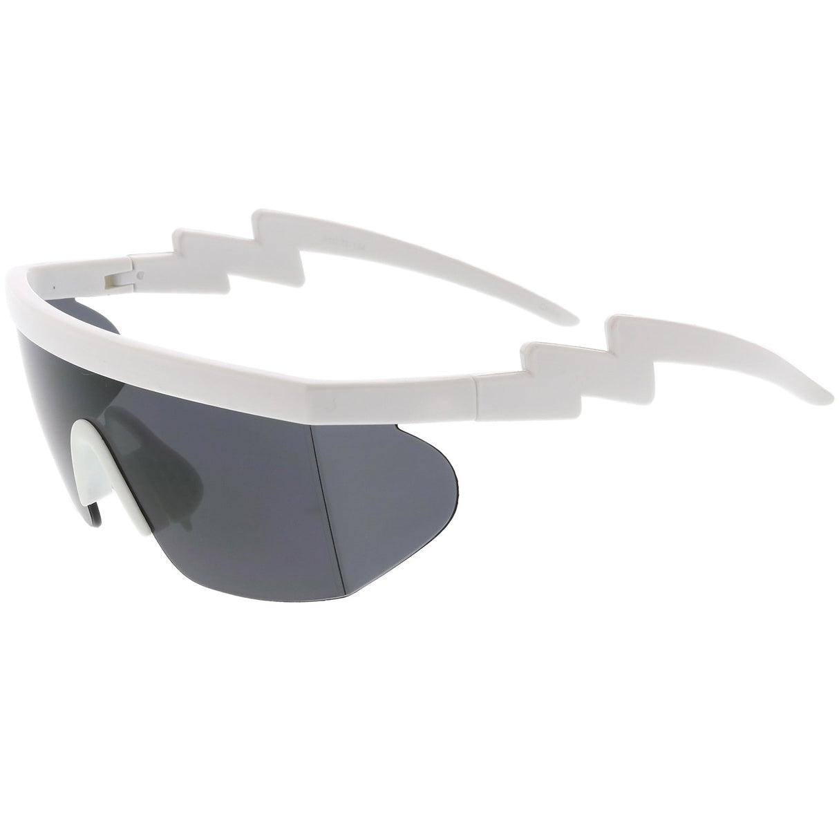 Retro Flat Top Color Tone Half Frame Goggle Shield Sunglasses C546 from zeroUV