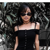 Women's Fashion Retro Triangle Cat Eye Sunglasses C570 from zeroUV