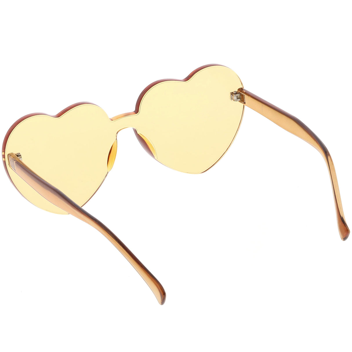 Women's Heart Shape Color Tone Monoblock Sunglasses C578 from zeroUV