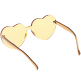 Women's Heart Shape Color Tone Monoblock Sunglasses C578 from zeroUV