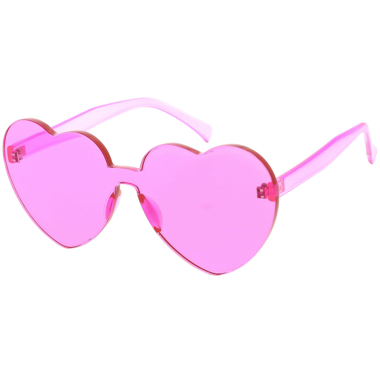 Women's Heart Shape Color Tone Monoblock Sunglasses C578 from zeroUV