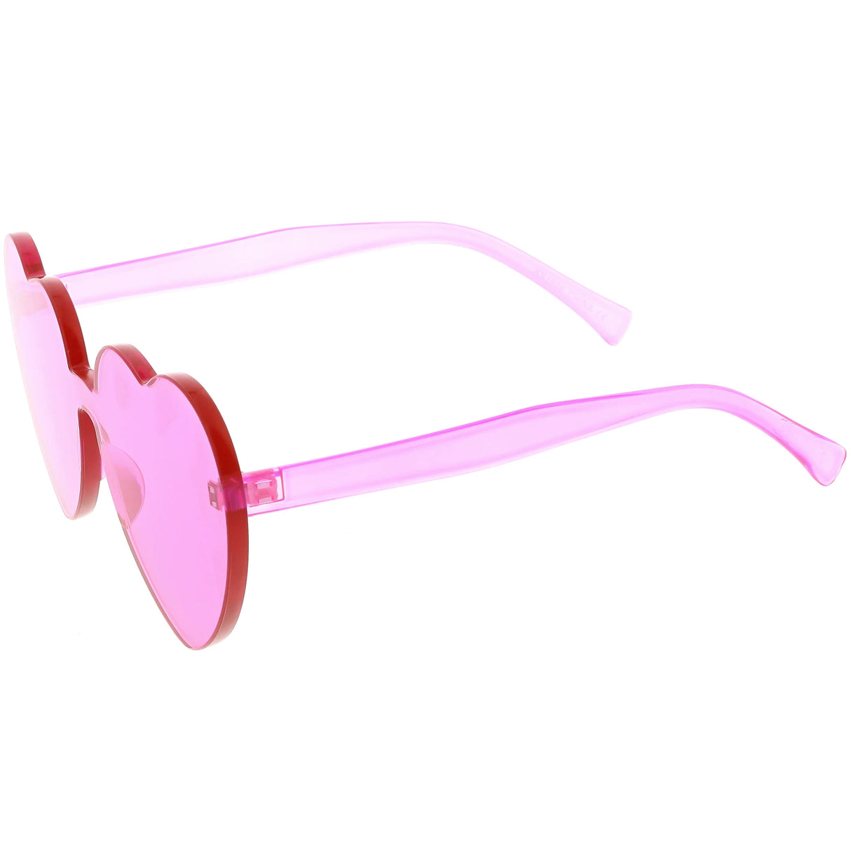 Women's Heart Shape Color Tone Monoblock Sunglasses C578 from zeroUV