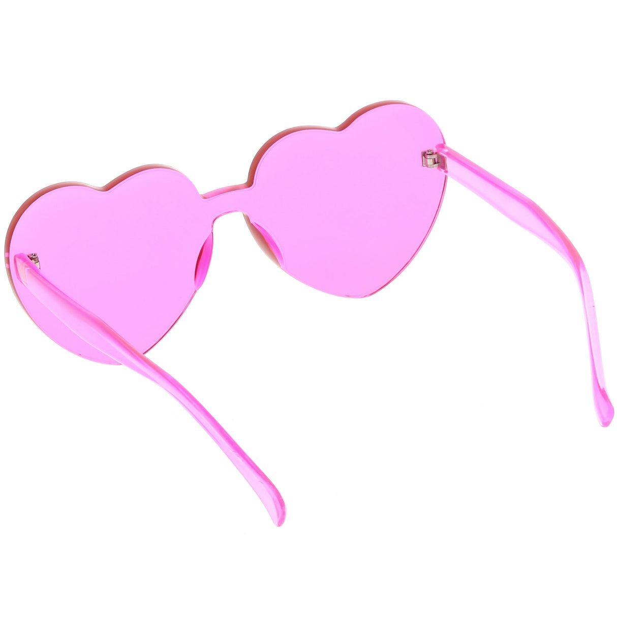 Women's Heart Shape Color Tone Monoblock Sunglasses C578 from zeroUV