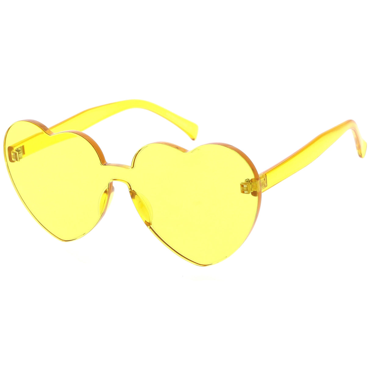 Women's Heart Shape Color Tone Monoblock Sunglasses C578 from zeroUV