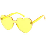Women's Heart Shape Color Tone Monoblock Sunglasses C578 from zeroUV