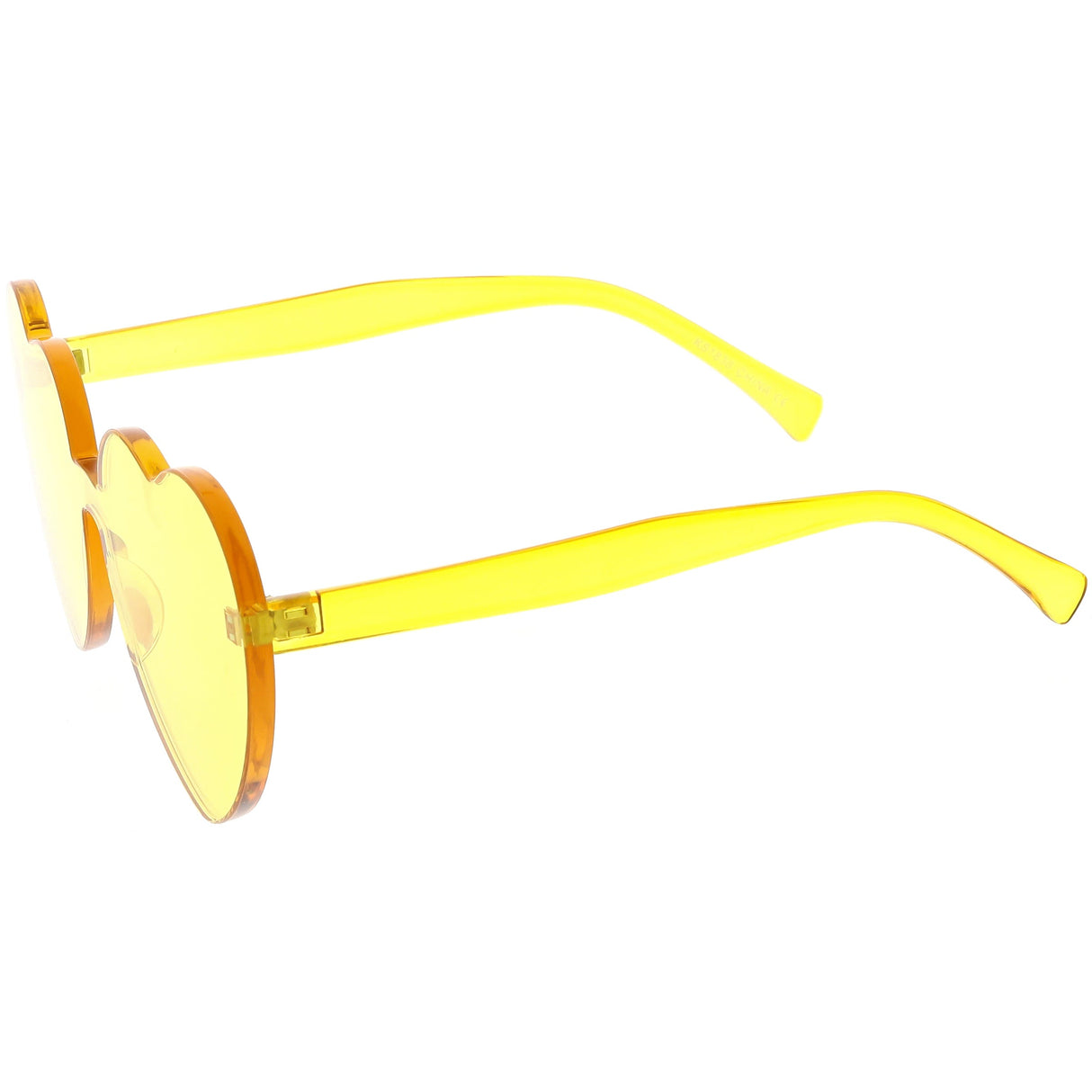 Women's Heart Shape Color Tone Monoblock Sunglasses C578 from zeroUV