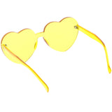 Women's Heart Shape Color Tone Monoblock Sunglasses C578 from zeroUV