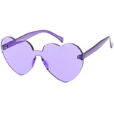 Women's Heart Shape Color Tone Monoblock Sunglasses C578 from zeroUV