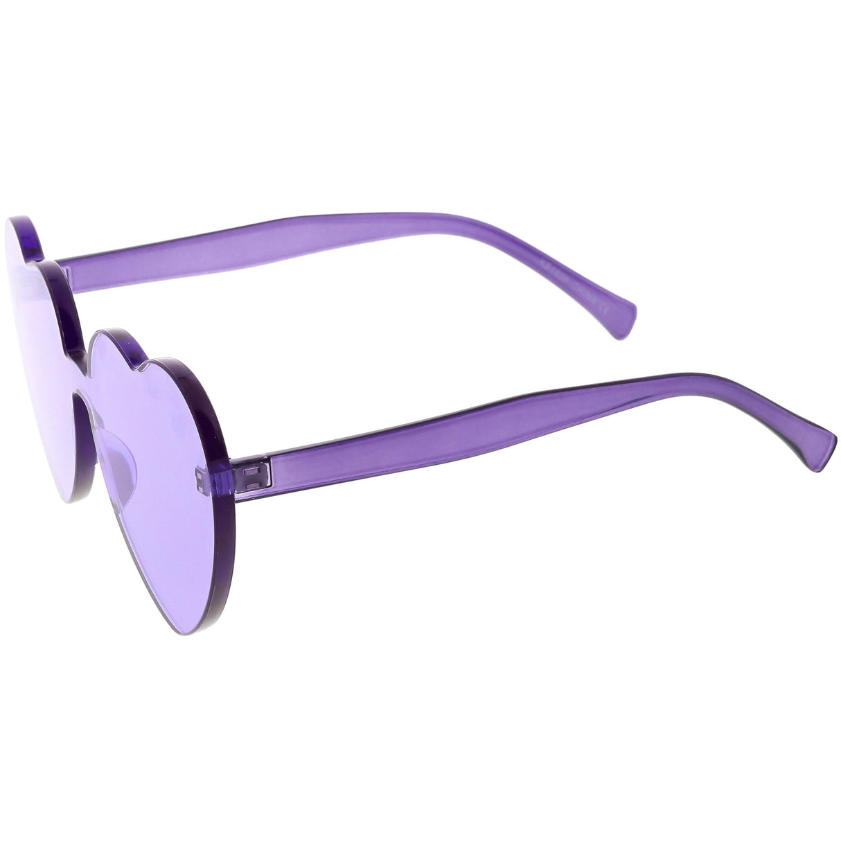 Women's Heart Shape Color Tone Monoblock Sunglasses C578 from zeroUV