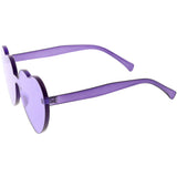 Women's Heart Shape Color Tone Monoblock Sunglasses C578 from zeroUV