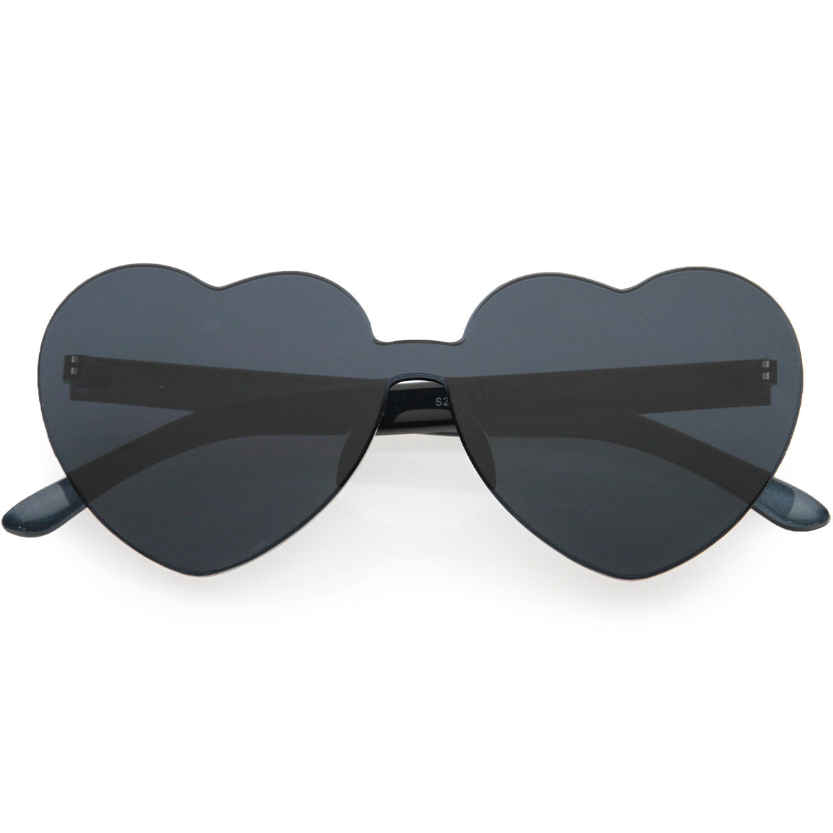 Women's Heart Shape Color Tone Monoblock Sunglasses C578 from zeroUV