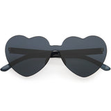 Women's Heart Shape Color Tone Monoblock Sunglasses C578 from zeroUV