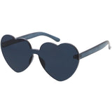 Women's Heart Shape Color Tone Monoblock Sunglasses C578 from zeroUV
