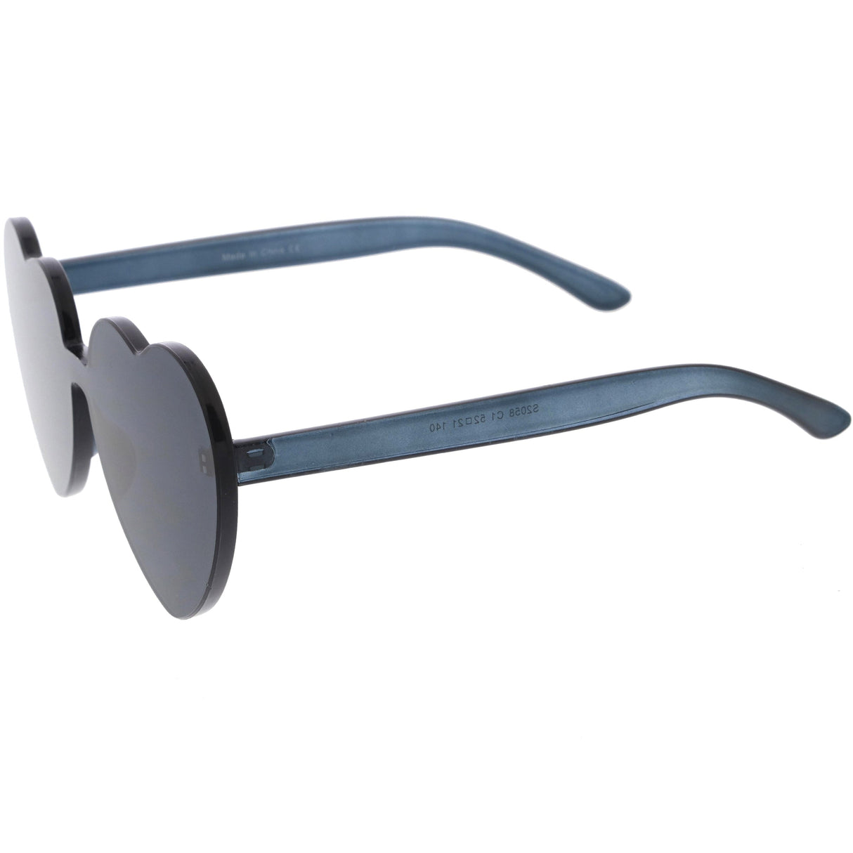 Women's Heart Shape Color Tone Monoblock Sunglasses C578 from zeroUV