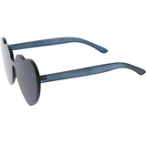 Women's Heart Shape Color Tone Monoblock Sunglasses C578 from zeroUV
