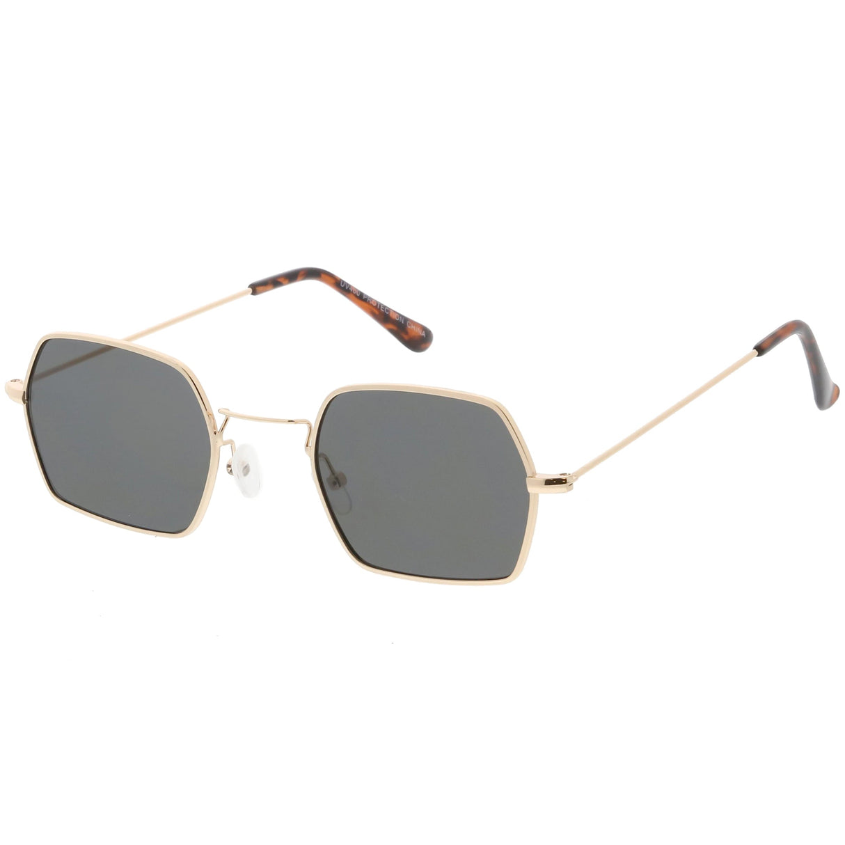 Ultra Slim Metal Hexagon Geometric Sunglasses C633 from zeroUV