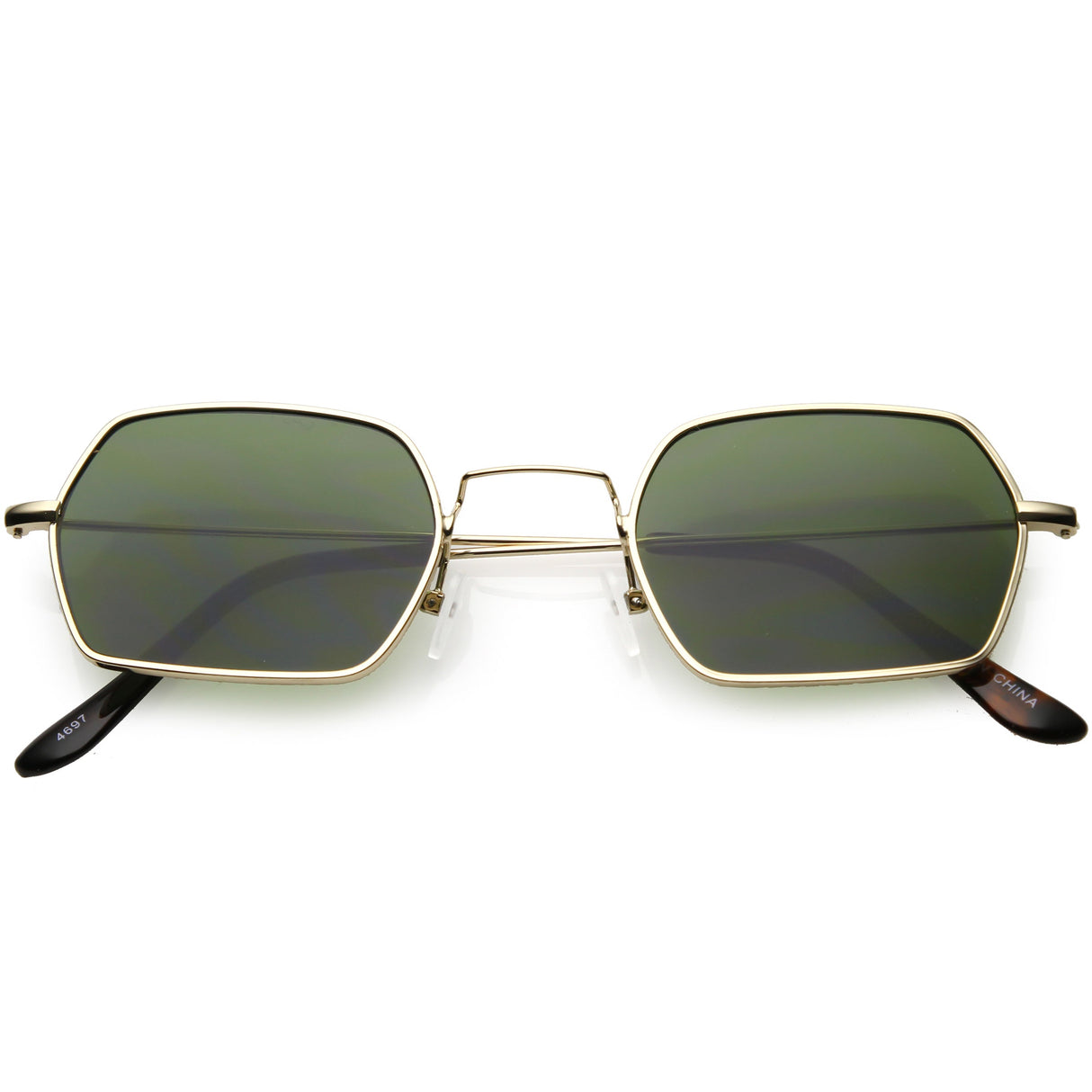 Ultra Slim Metal Hexagon Geometric Sunglasses C633 from zeroUV