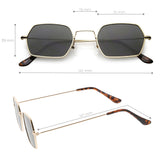 Ultra Slim Metal Hexagon Geometric Sunglasses C633 from zeroUV