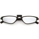 Women's Retro Modern Low Bridge Mirrored Lens Cat Eye Sunglasses C670 from zeroUV
