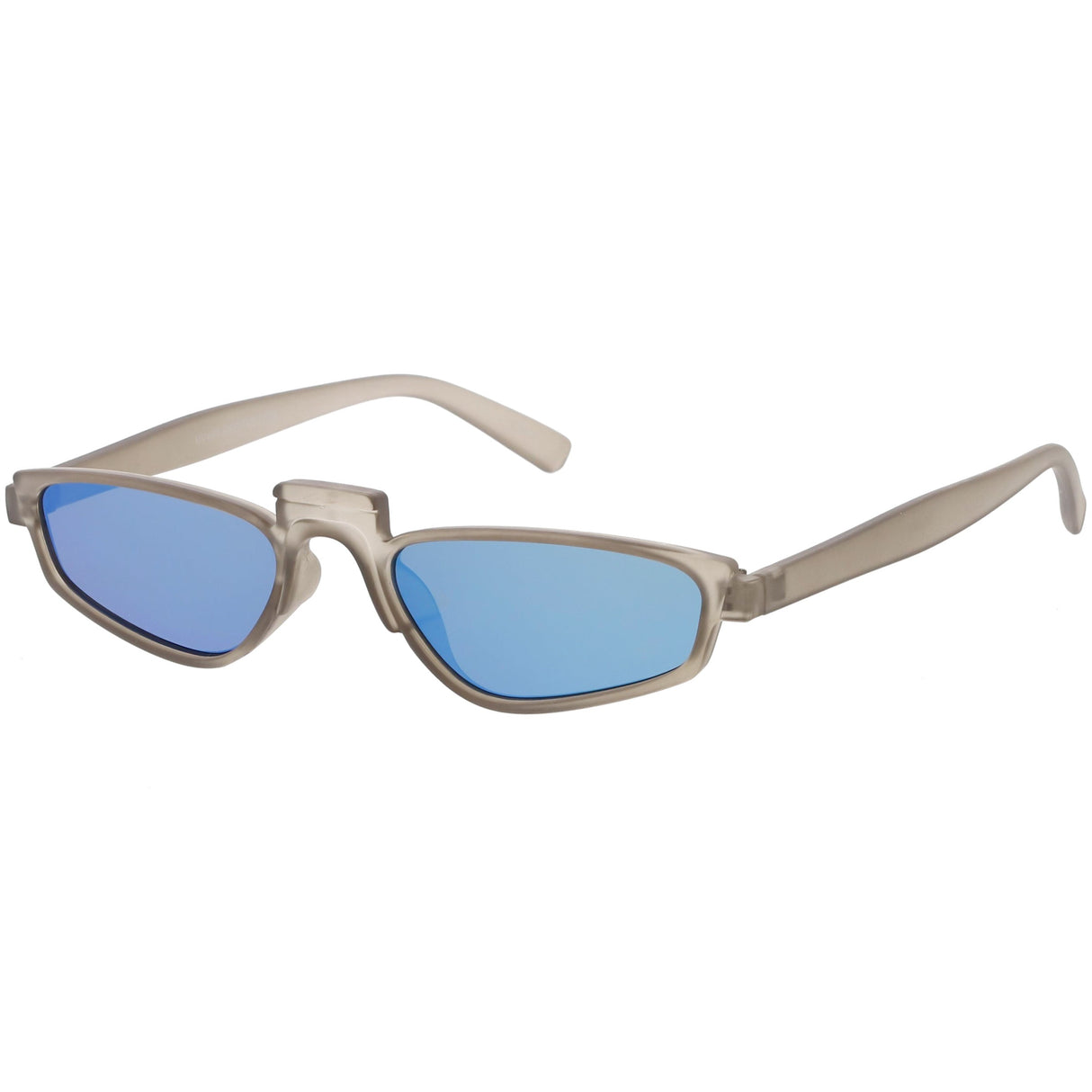Women's Retro Modern Low Bridge Mirrored Lens Cat Eye Sunglasses C670 from zeroUV