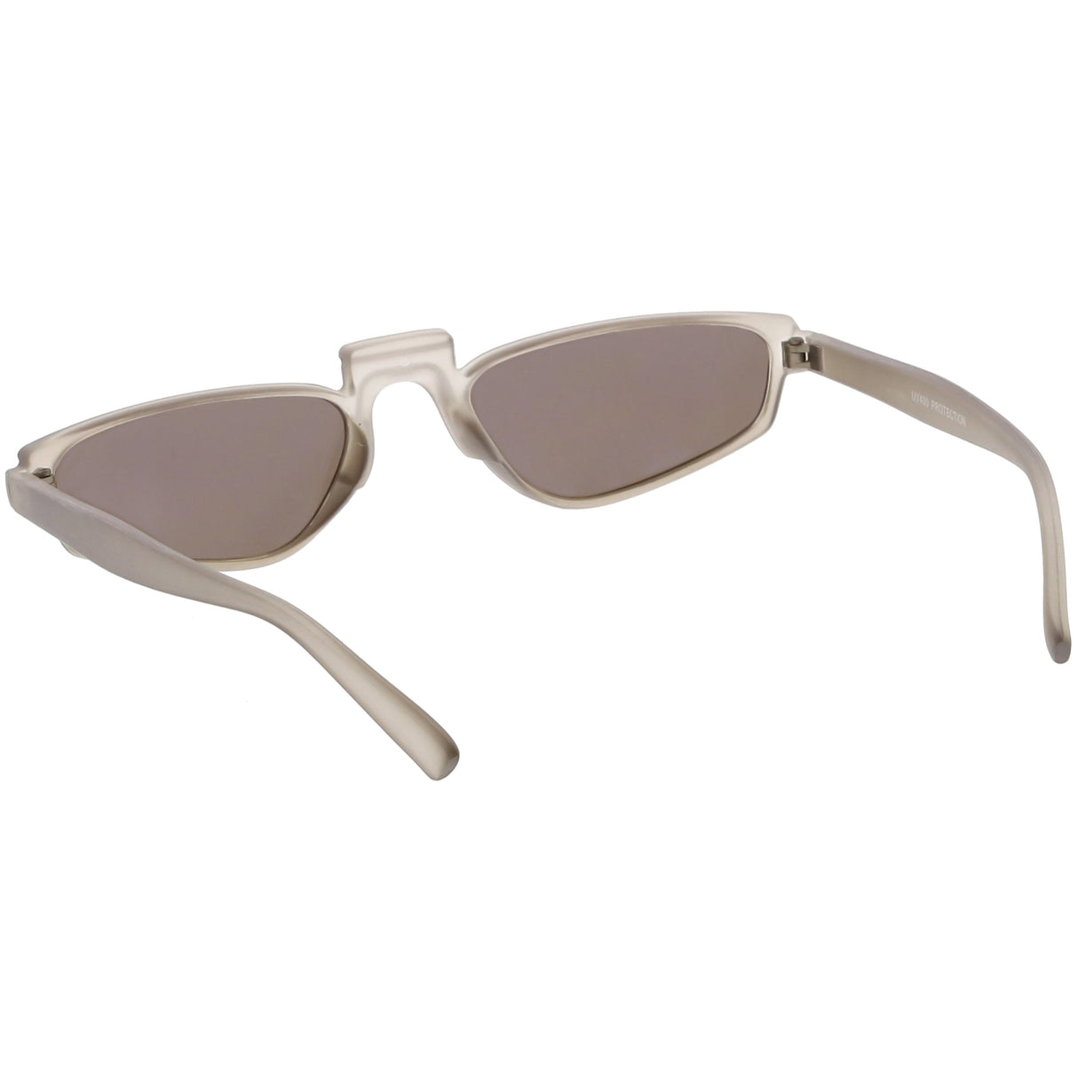 Women's Retro Modern Low Bridge Mirrored Lens Cat Eye Sunglasses C670 from zeroUV