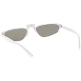 Women's Retro Modern Low Bridge Mirrored Lens Cat Eye Sunglasses C670 from zeroUV