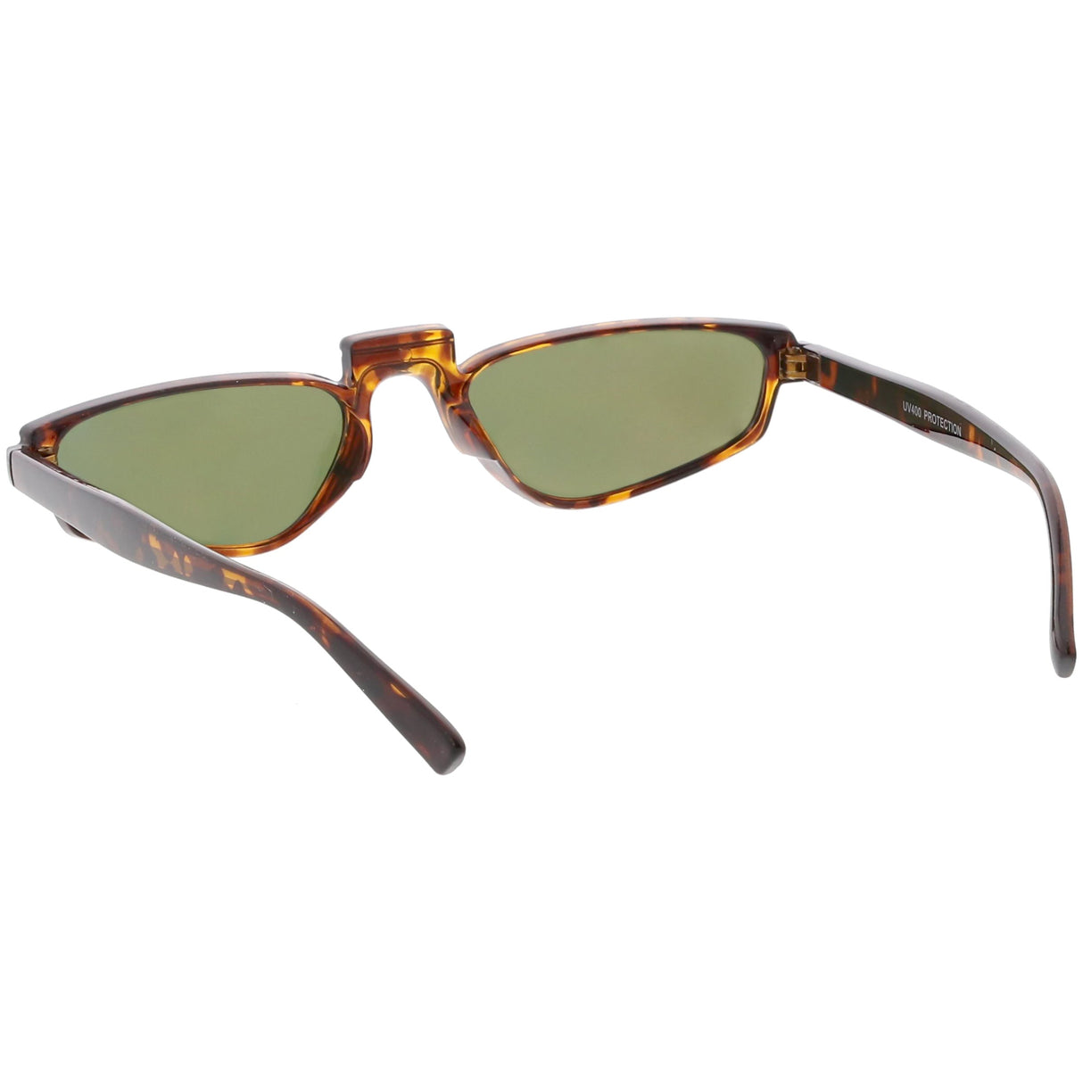Women's Retro Modern Low Bridge Mirrored Lens Cat Eye Sunglasses C670 from zeroUV