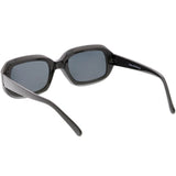 Artistic Retro Modern Deep Rectangle Block Flat Lens Sunglasses C673 from zeroUV