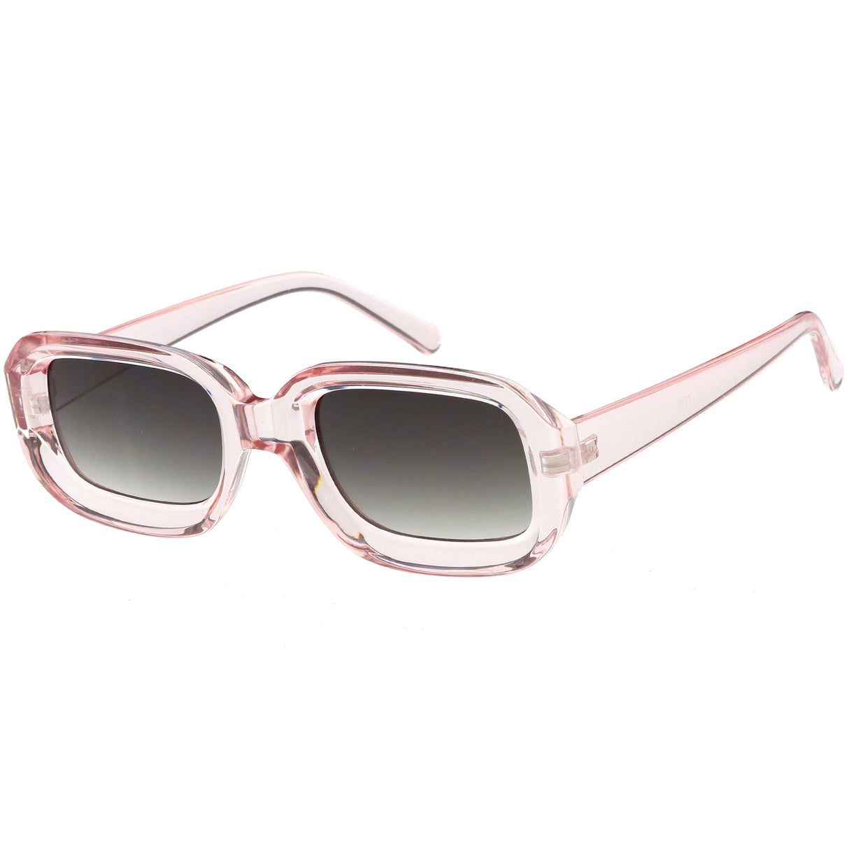 Artistic Retro Modern Deep Rectangle Block Flat Lens Sunglasses C673 from zeroUV