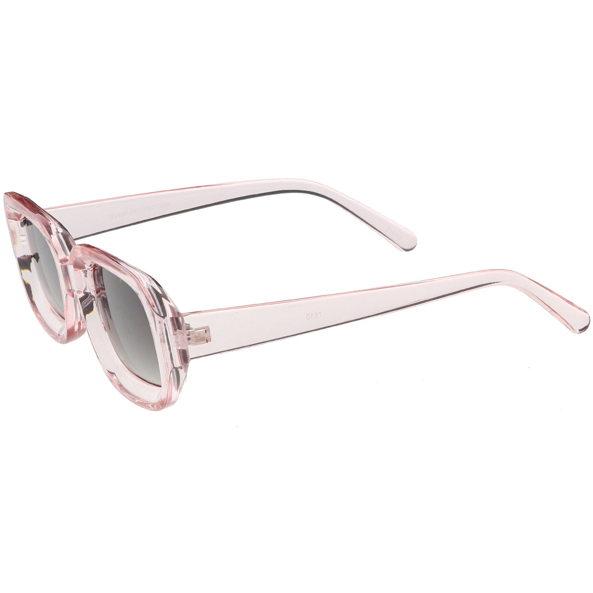 Artistic Retro Modern Deep Rectangle Block Flat Lens Sunglasses C673 from zeroUV