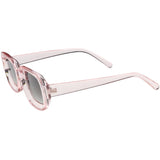 Artistic Retro Modern Deep Rectangle Block Flat Lens Sunglasses C673 from zeroUV