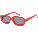 Artistic Retro Modern Deep Rectangle Block Flat Lens Sunglasses C673 from zeroUV