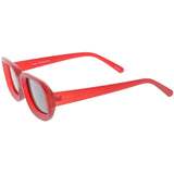 Artistic Retro Modern Deep Rectangle Block Flat Lens Sunglasses C673 from zeroUV
