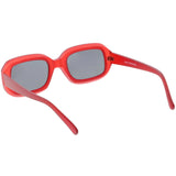 Artistic Retro Modern Deep Rectangle Block Flat Lens Sunglasses C673 from zeroUV