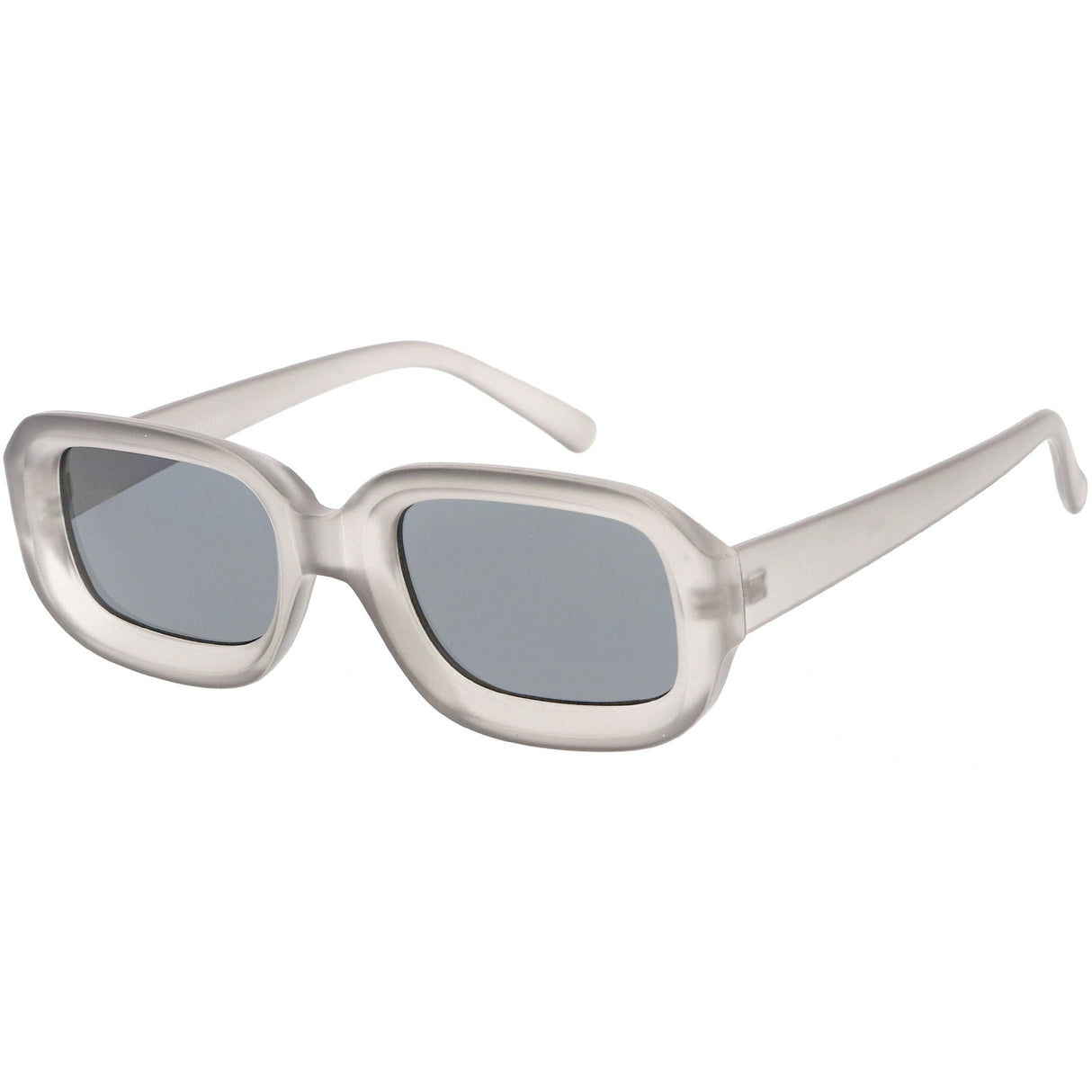 Artistic Retro Modern Deep Rectangle Block Flat Lens Sunglasses C673 from zeroUV