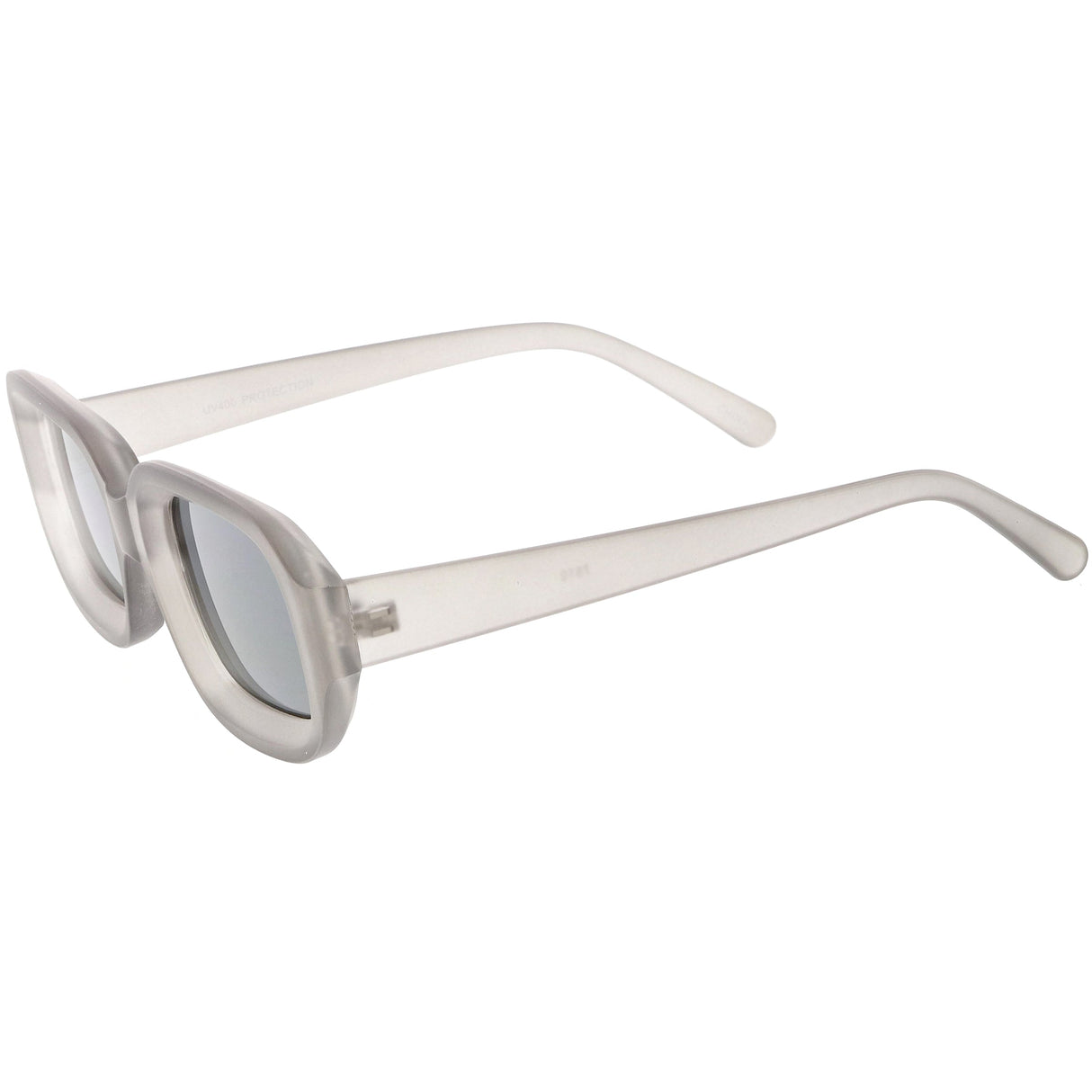 Artistic Retro Modern Deep Rectangle Block Flat Lens Sunglasses C673 from zeroUV