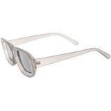 Artistic Retro Modern Deep Rectangle Block Flat Lens Sunglasses C673 from zeroUV