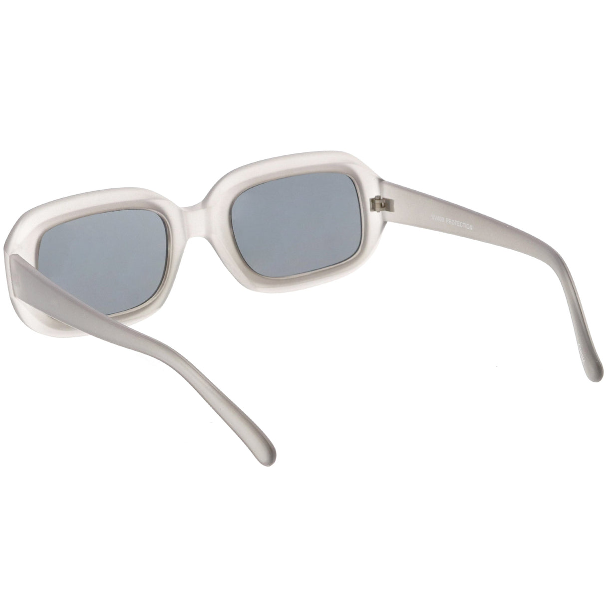 Artistic Retro Modern Deep Rectangle Block Flat Lens Sunglasses C673 from zeroUV