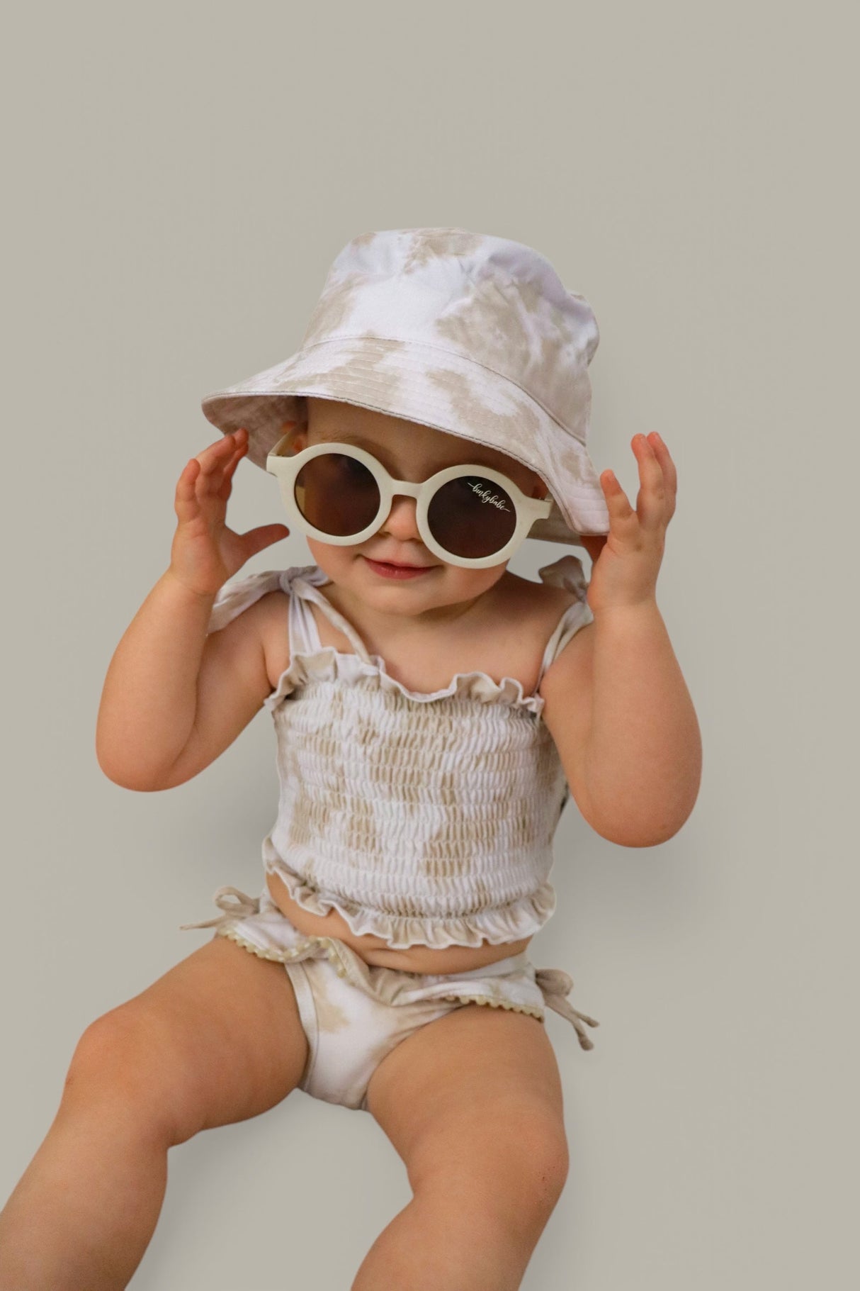 SANDY SHORES DREAM SMOCKED TWO PIECE SWIM SUIT from DREAM BIG LITTLE CO