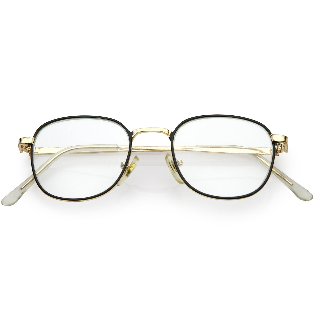True Vintage Dapper Square Clear Lens Glasses C718 from zeroUV