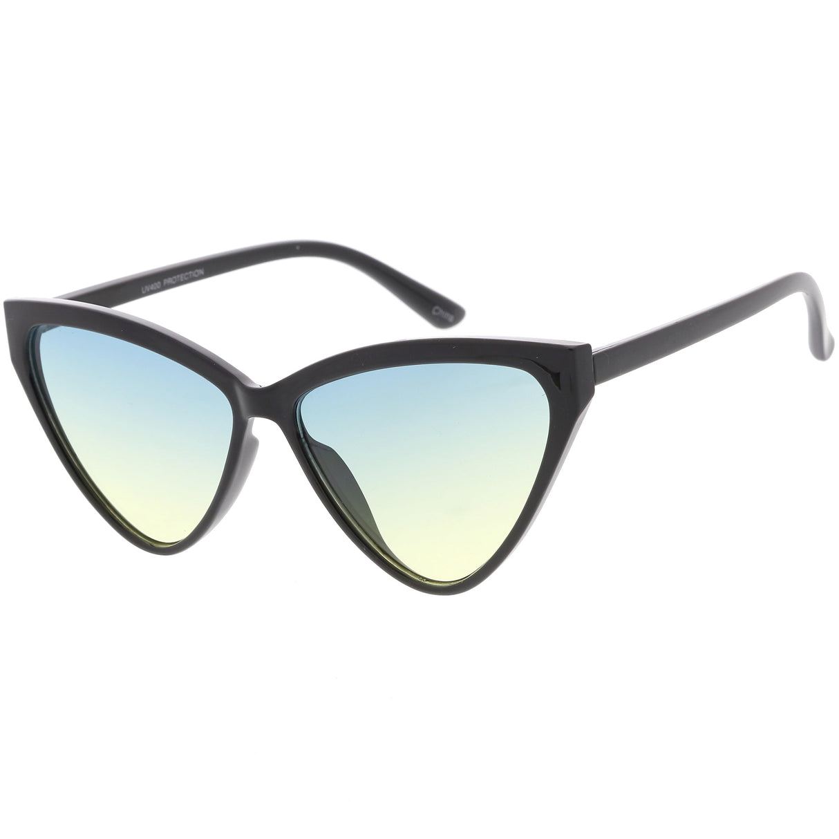 Women's Oversize High Tipped Color Tone Cat Eye Sunglasses C739 from zeroUV