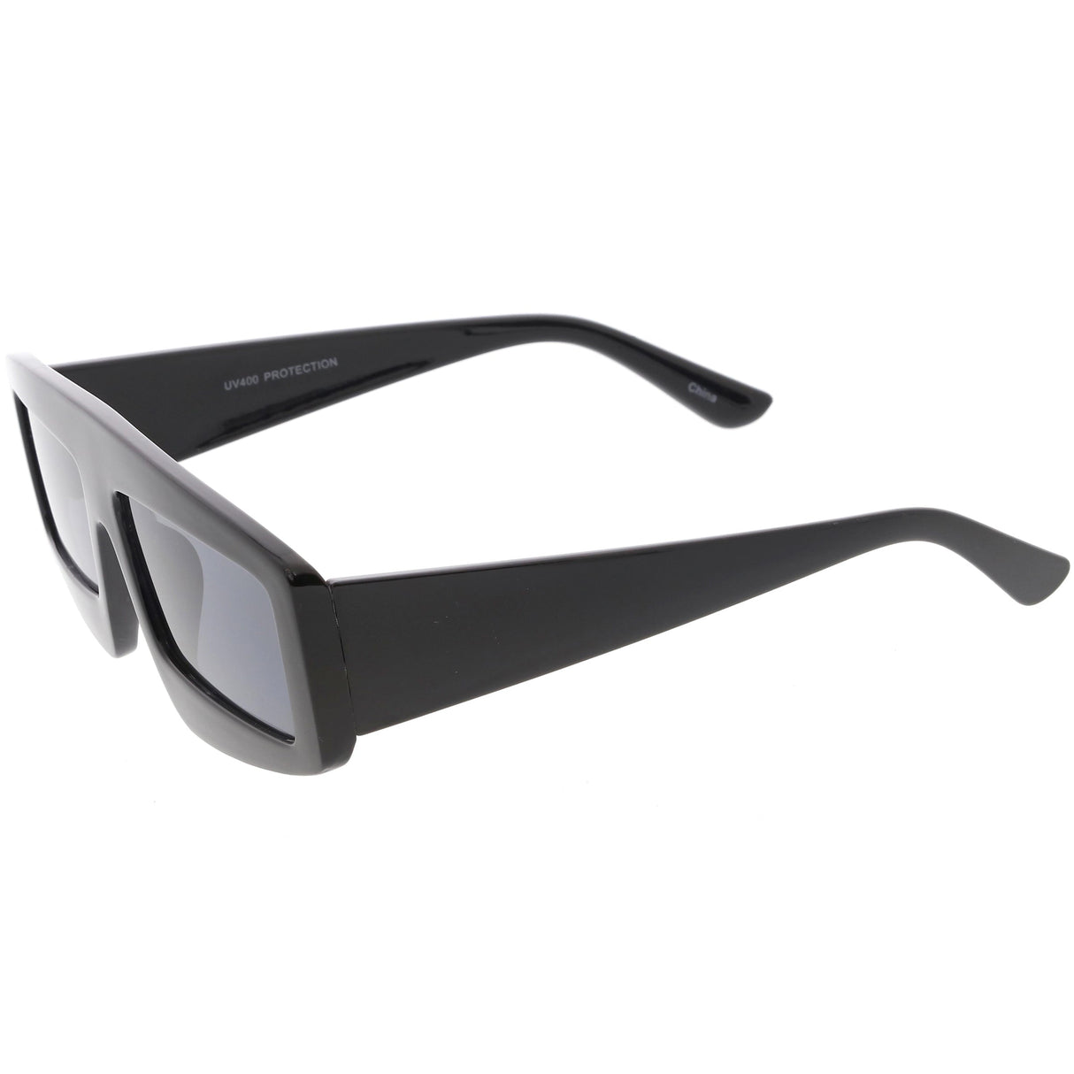 Futuristic Retro Rectangle Block Flat Lens Sunglasses C752 from zeroUV