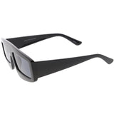 Futuristic Retro Rectangle Block Flat Lens Sunglasses C752 from zeroUV