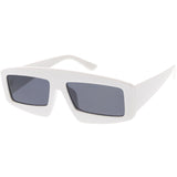 Futuristic Retro Rectangle Block Flat Lens Sunglasses C752 from zeroUV
