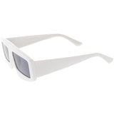 Futuristic Retro Rectangle Block Flat Lens Sunglasses C752 from zeroUV
