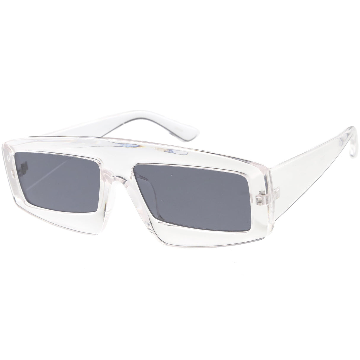 Futuristic Retro Rectangle Block Flat Lens Sunglasses C752 from zeroUV