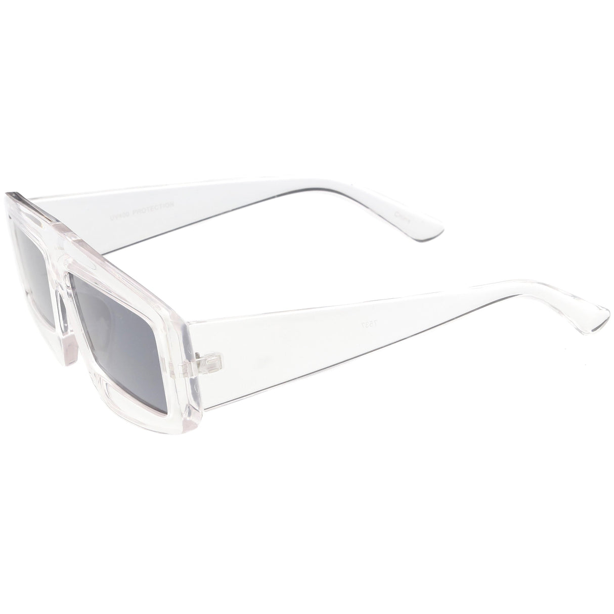 Futuristic Retro Rectangle Block Flat Lens Sunglasses C752 from zeroUV